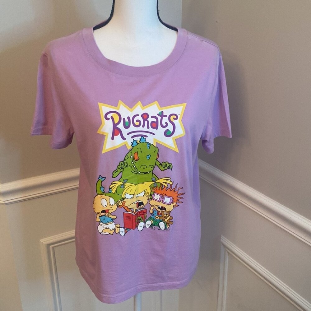 Rugrats t-shirt size Large tee purple Y2K